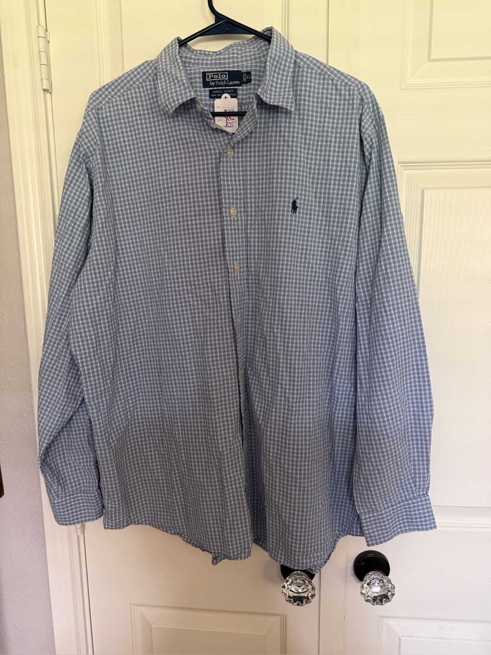 Ralph Lauren Light Blue Gingham Button-Down Shirt